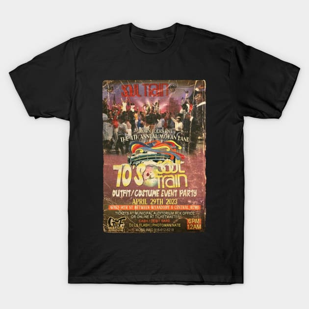 POSTER TOUR - SOUL TRAIN THE SOUTH LONDON 164 T-Shirt by Promags99
